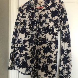 Brand New Loft floral Button up Blouse